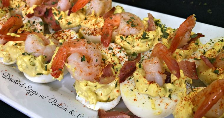 Deviled Eggs With Bacon And Creole Shrimp Recipe