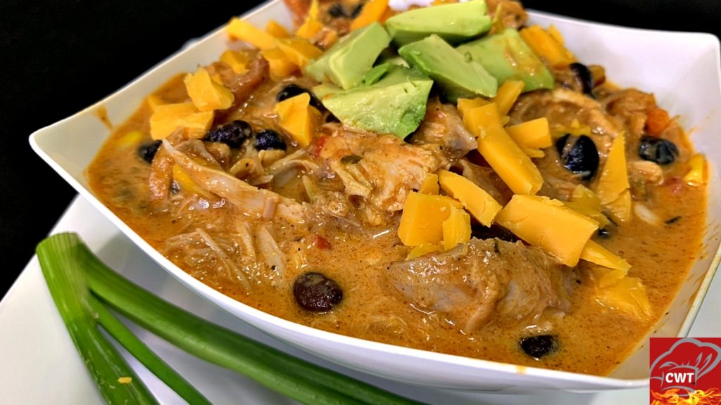 Turkey Enchilada Soup Recipe. Starting off with a rich homemade enchilada sauce. Perfectly seasoned shredded turkey, roast tomatoes, corn, beans, chili, etc. This soup consists of many depths of heartwarming flavors.