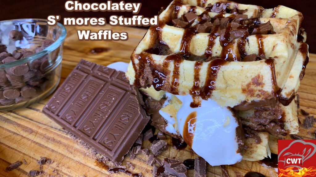 Chocolate S'mores Stuffed Waffles
