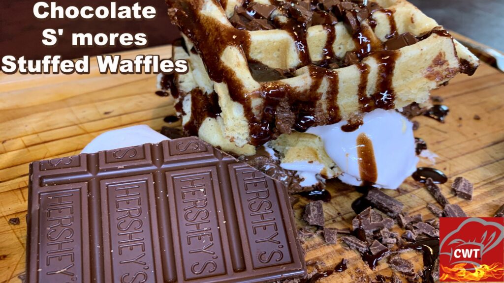 Chocolate S'mores Stuffed Waffles