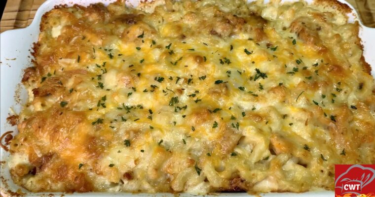 Chicken And Sausage Baked Macaroni And Cheese